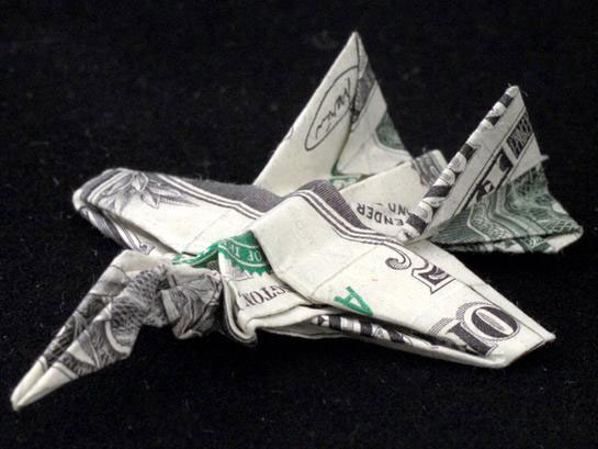 fighter-jet-made-from-dollar-bill-origami-by-won-park